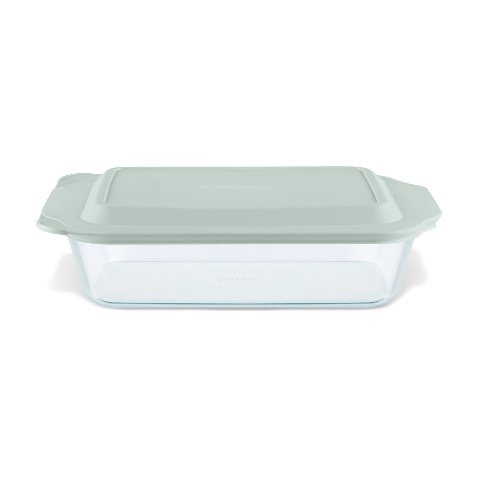 1134584_PY_Bakeware_Silo_Square_7x11DeepBakingDish_2_rs_1d60b77d-a42c-4730-bb9b-3991e198eb37.jpg Kitchen Galaxy Deep 7 x 11" Rectangle Glass Baking Dish with Sage Green Lid - Image 1