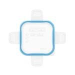 Kitchen Galaxy Small Square Plastic Lid with Light Blue Seal