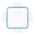 Kitchen Galaxy Medium Square Plastic Lid with Light Blue Seal