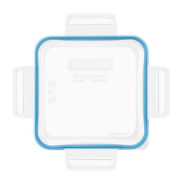 Kitchen Galaxy Medium Square Plastic Lid with Light Blue Seal