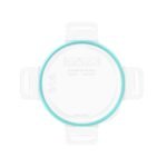 Kitchen Galaxy Medium Round Plastic Lid with Teal Seal