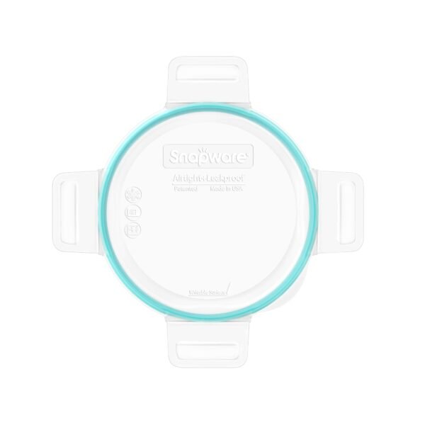Kitchen Galaxy Medium Round Plastic Lid with Teal Seal