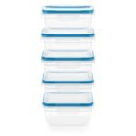 Kitchen Galaxy 10-piece Square Plastic Food Storage Set
