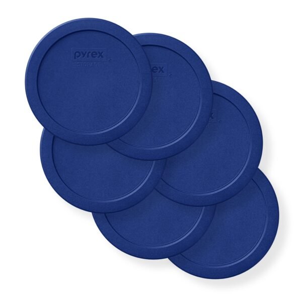 Kitchen Galaxy 4-cup Round Dark Blue Plastic Lids, 6-pack