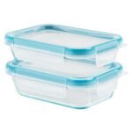 Kitchen Galaxy 4-piece Glass Storage Set with Plastic Lids
