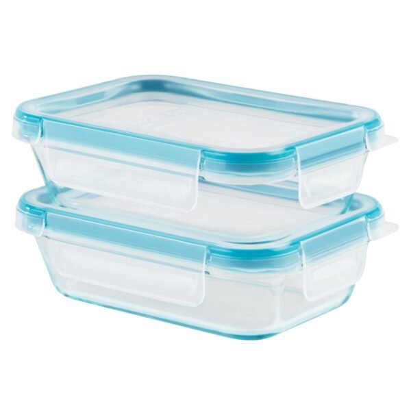 Kitchen Galaxy 4-piece Glass Storage Set with Plastic Lids