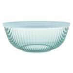 Kitchen Galaxy Colors Sculpted Tinted 4.5-quart Mixing Bowl with Lid, Aqua