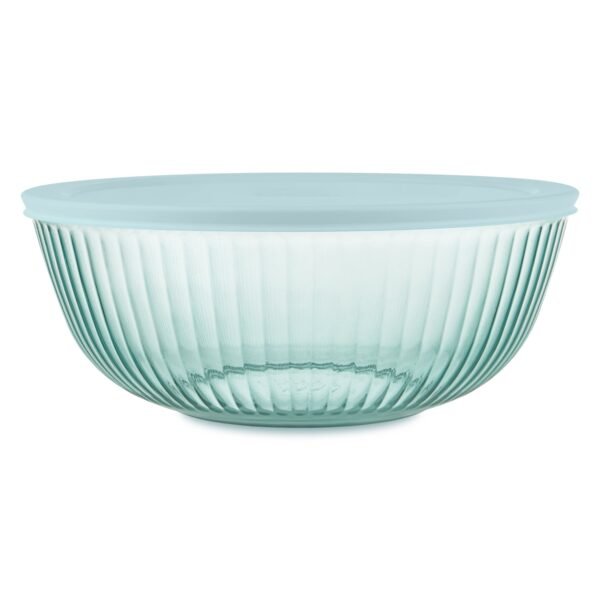 Kitchen Galaxy Colors Sculpted Tinted 4.5-quart Mixing Bowl with Lid, Aqua