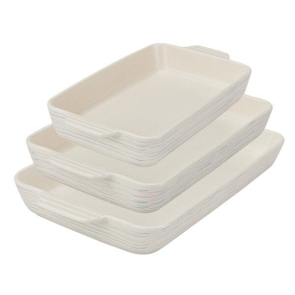 Kitchen Galaxy 3-Piece Rectangular Ceramic Bakeware Set