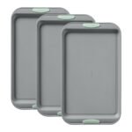 Kitchen Galaxy Metal Bakeware 3-Piece Large Cookie Sheet Set in Sage