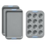 Kitchen Galaxy Metal Bakeware 3-Piece Set in Cerulean