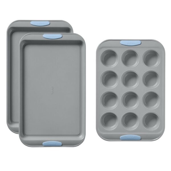 Kitchen Galaxy Metal Bakeware 3-Piece Set in Cerulean