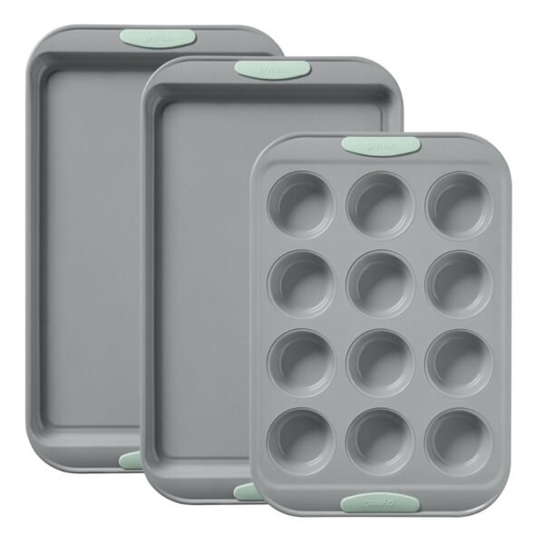 Kitchen Galaxy Metal Bakeware 3-Piece Set in Sage