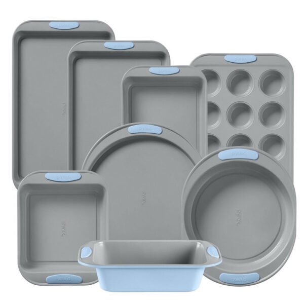 Kitchen Galaxy Metal Bakeware 8-Piece Set in Cerulean