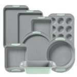 Kitchen Galaxy Metal Bakeware 8-Piece Set in Sage