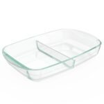 Kitchen Galaxy 8” x 12” Divided Glass Baking Dish