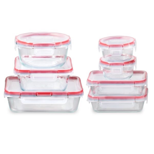 Kitchen Galaxy 14-piece Mixed-Size Glass Storage Set