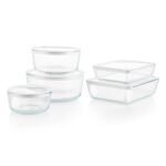 Kitchen Galaxy Ultimate 10-Piece Glass Storage Set with Glass Lids