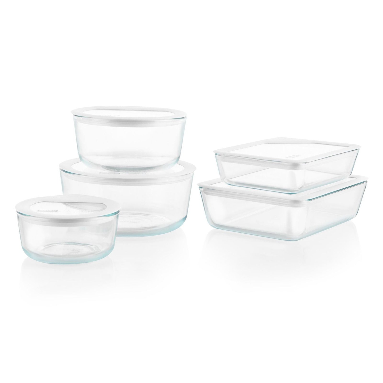 Pyrex_100.jpg Kitchen Galaxy Ultimate 10-Piece Glass Storage Set with Glass Lids - Image 1