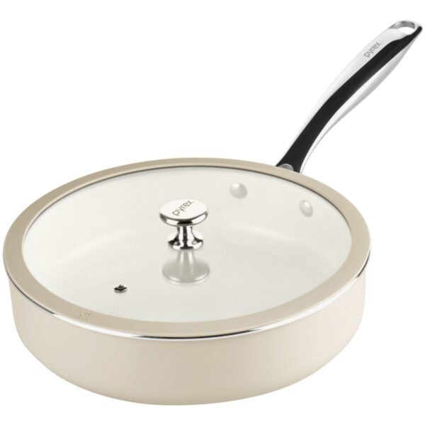 Kitchen Galaxy Ceramic Cookware 10.8-in/3.5qt Deep Fry Pan with Lid