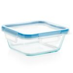 Kitchen Galaxy Glass 4-cup Square Food Storage with Plastic Lid