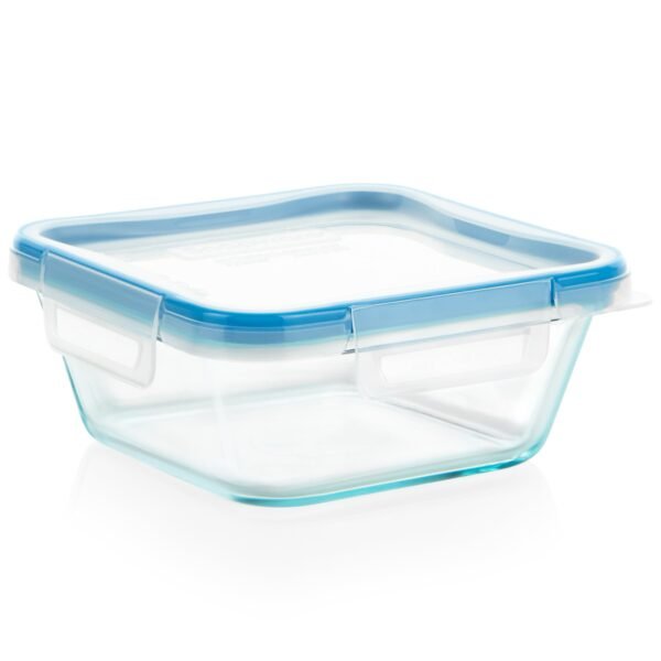 Kitchen Galaxy Glass 4-cup Square Food Storage with Plastic Lid