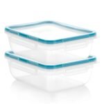 Kitchen Galaxy 8.5-cup Rectangular Plastic Containers 4-pc Set with Lids