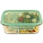 Kitchen Galaxy 4-cup Divided Glass Storage Container with Lid