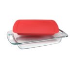 Kitchen Galaxy 3-quart Glass Baking Dish with Red Lid