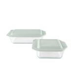 Kitchen Galaxy Deep 4-piece Baking Dish Set with Sage Lids