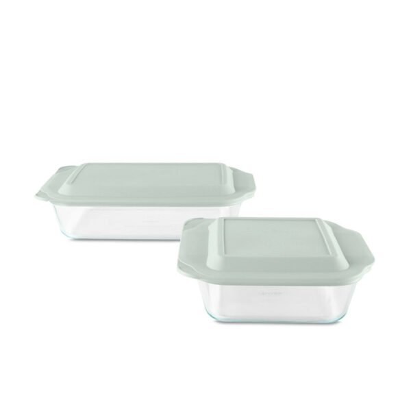 Kitchen Galaxy Deep 4-piece Baking Dish Set with Sage Lids